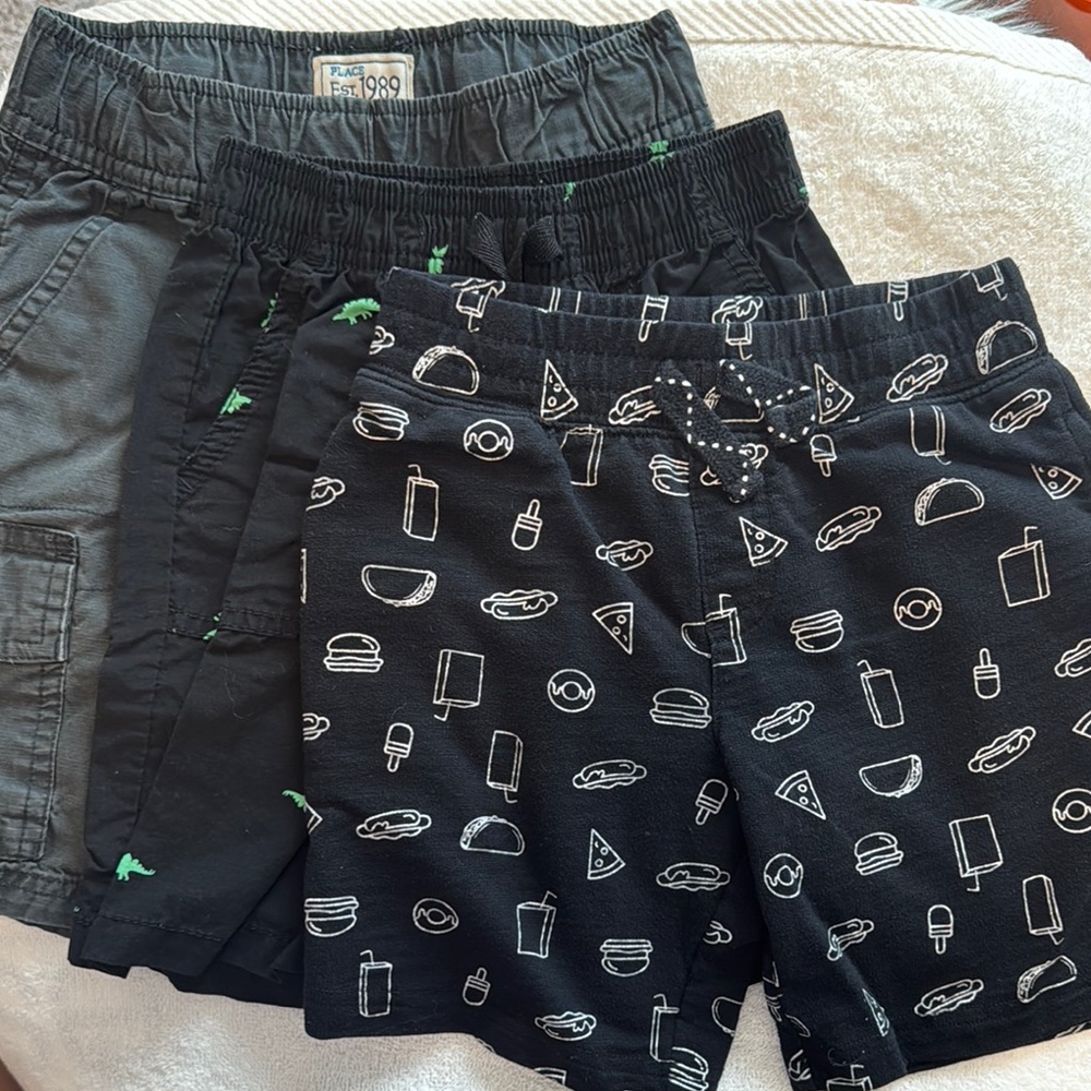 The Children's Place Black and Gray Kids Shorts Set